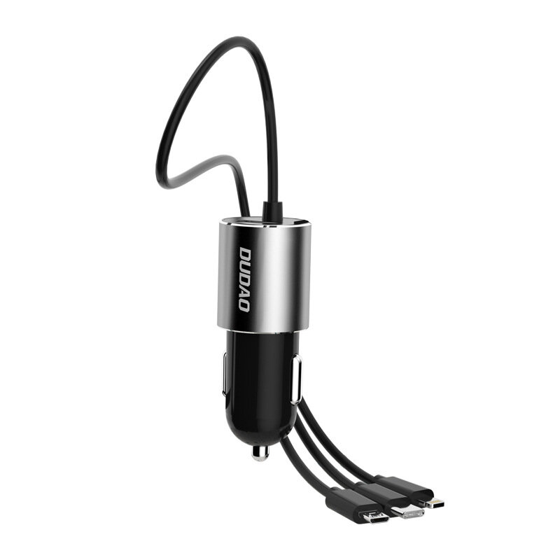 

12V-24V Mini Fast Charge Car Charger 3.4A One-to-Three Multi-function with Cable 3.4A USB Output Port