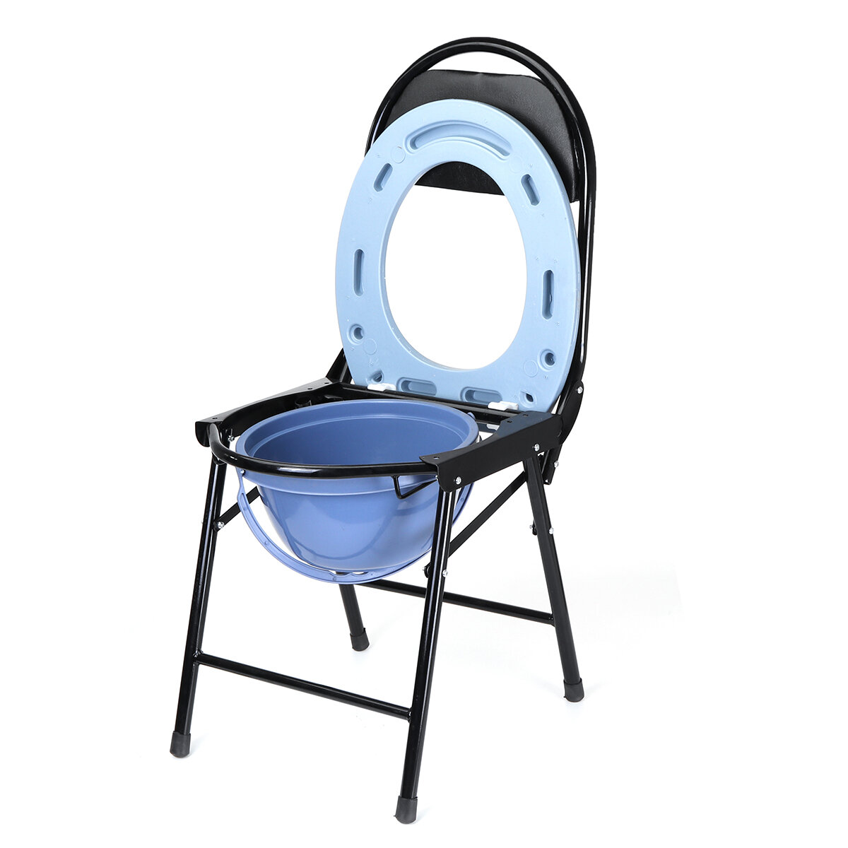 Opvouwbare commode po stoel van staal en plastic voor ouderen en zwangere vrouwen