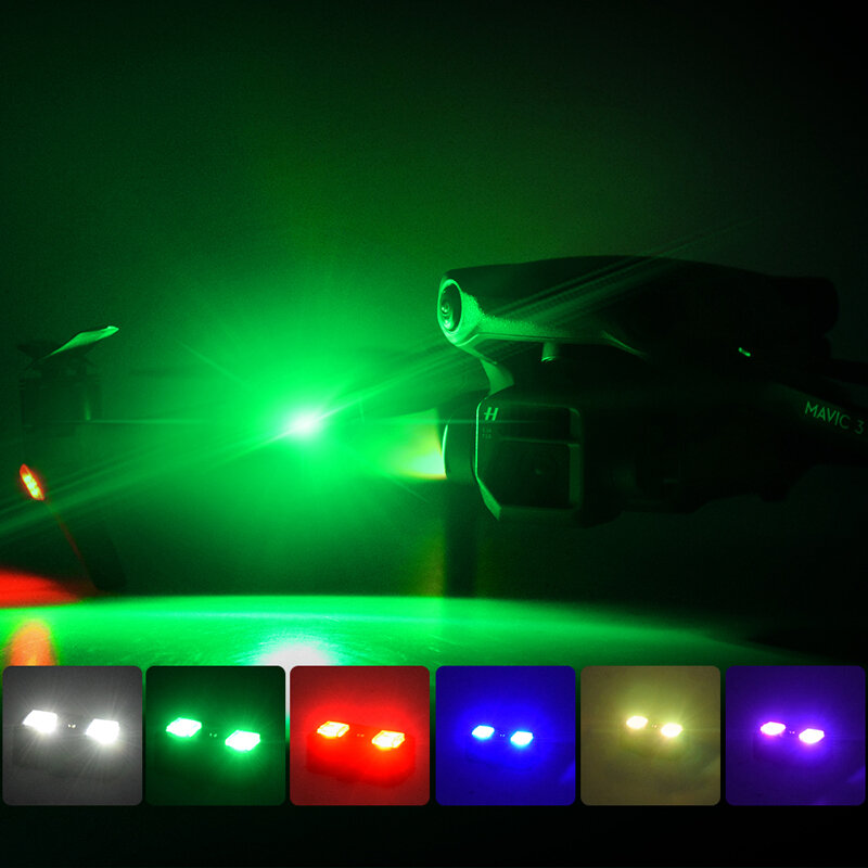 

Night Flying LED Flash Light Rechargeable Warning Signal Lamp AntiCollision Strobe Blinker for DJI Mavic 3 / Mini 2 / AI
