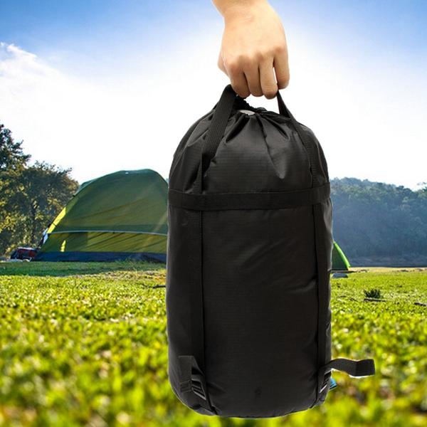 ضوء وزن Compress Sack Outdooors Travel Camping Sleeping Bag Black