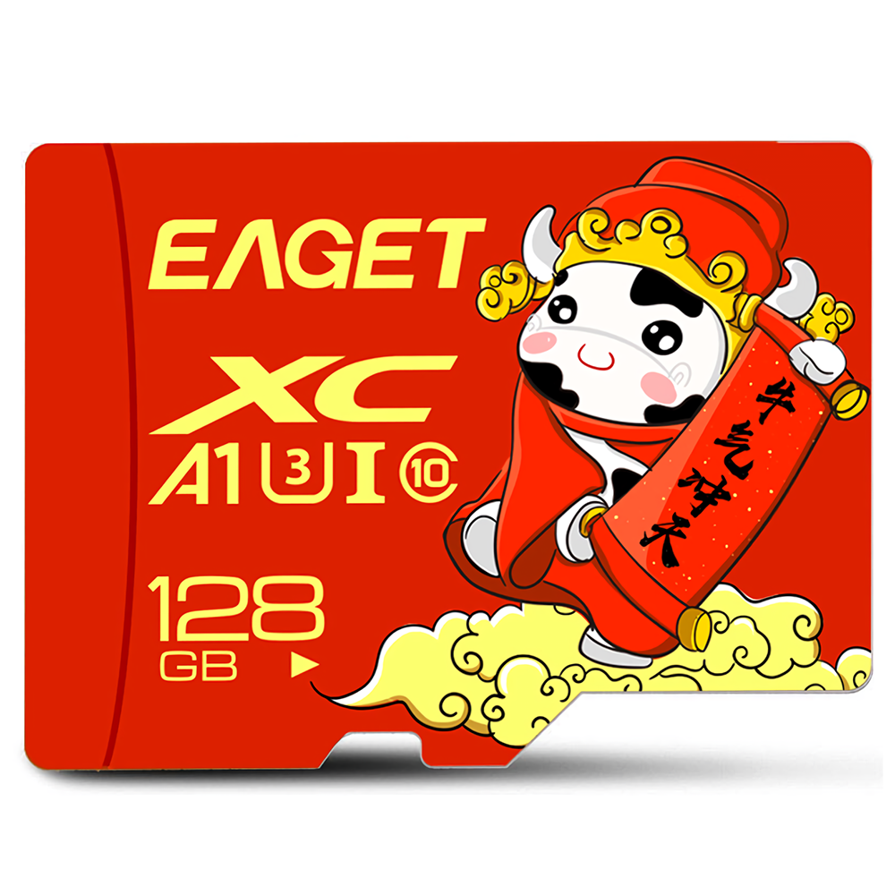 EAGET T1 الفئة 10 TF بطاقة الذاكرة بطاقة نمط الكرتون U3 A1 V30 TF بطاقة 32GB/64GB/128GB ذكي بطاقة