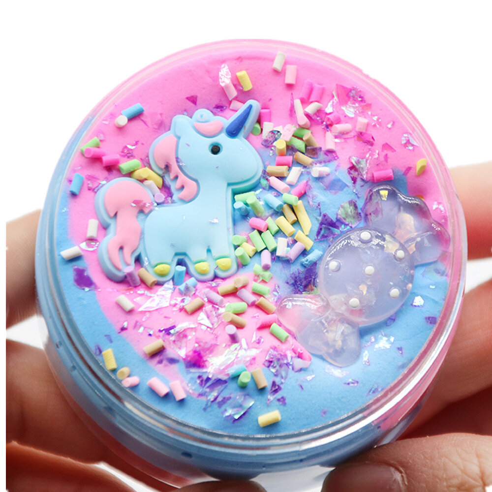

Unicorn Cotton Mud Slime Multi-color Candy Clay Plasticine Foam DIY Toy