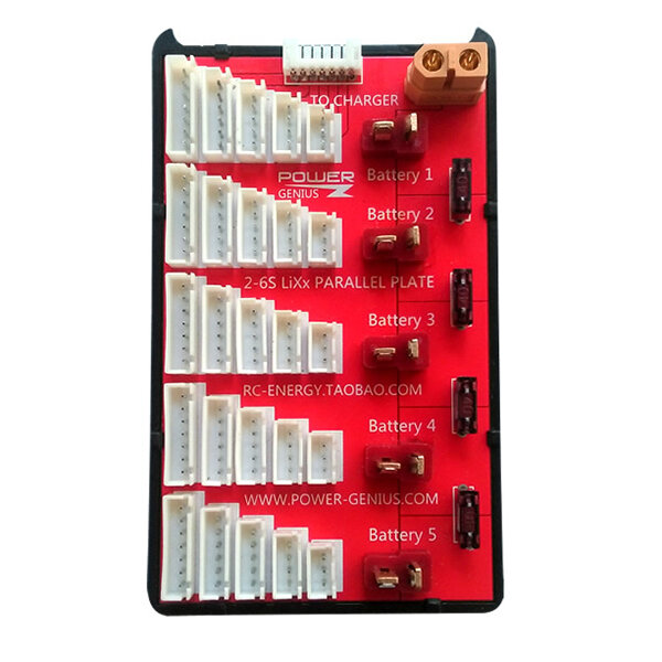 Parallel Charging Board 5 Packs 2-6S T-deans plug