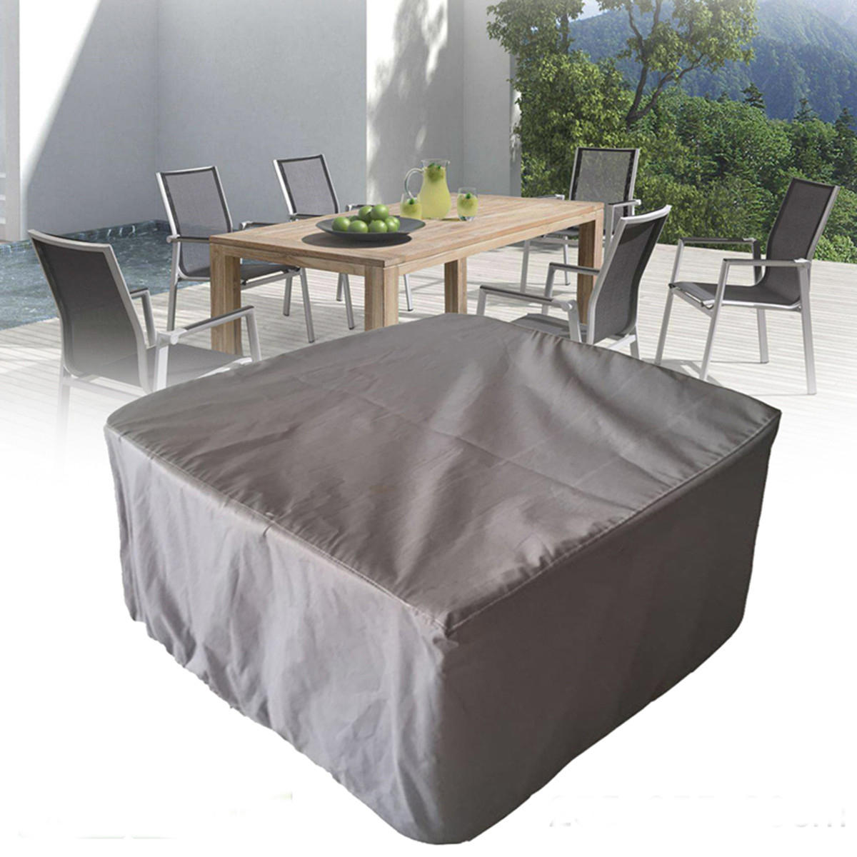 255x255x80CM Garden Yard Patio Table Waterproof Cover Outdoor Furniture Dust Shelter Protection