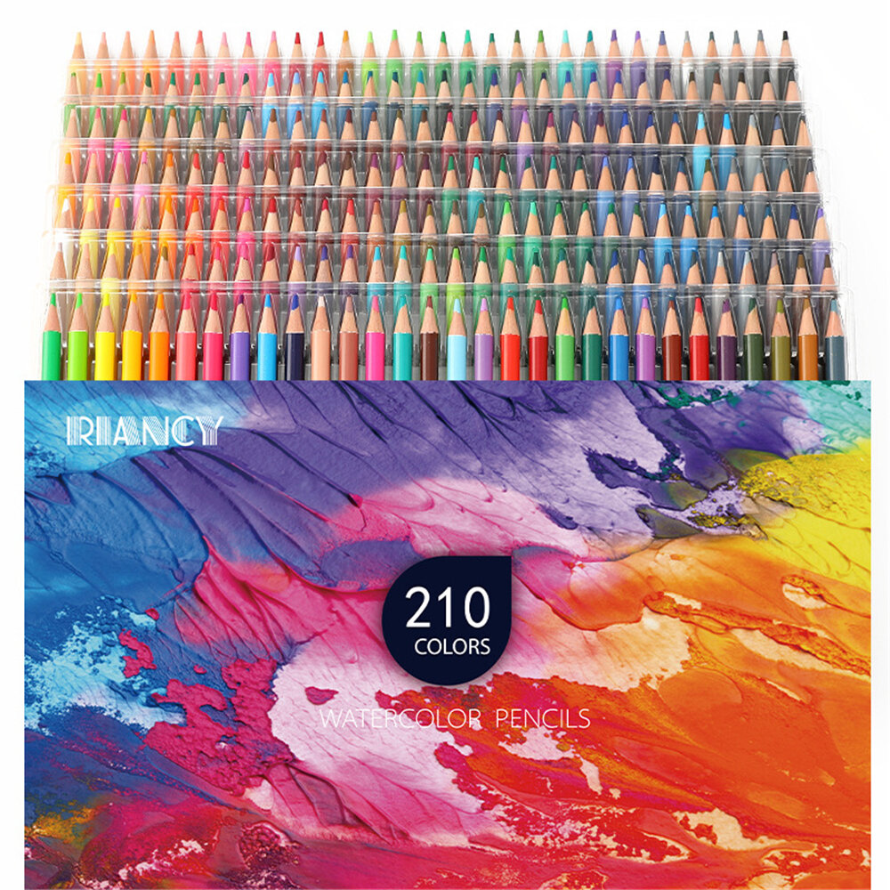 

RIANCY 120/150/180/210 Colors Water Solubility Color Pencil Set Professional Painting Colored Watercolor Drawing Art Ske