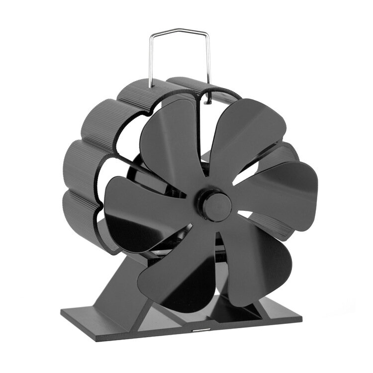 Вентилятор для камина с 6 лопастями Мини-вентилятор для тепловой печи Дровяная горелка Экологичный вентилятор Тихий вентилятор для камина
