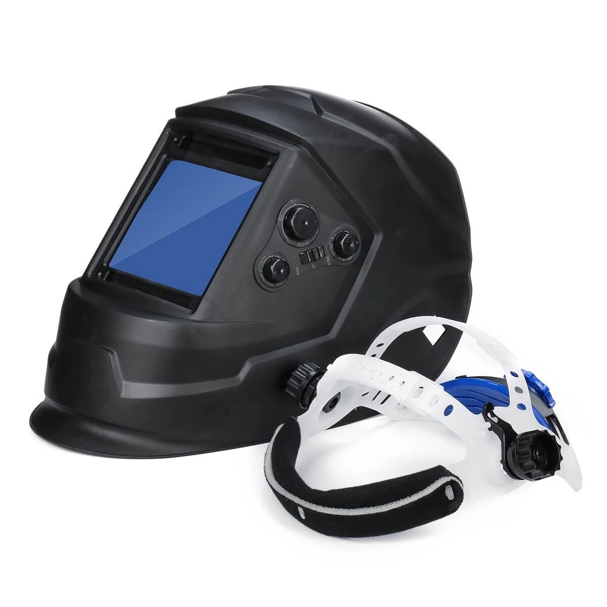 Big View 4 Arc Sensor DIN5-DIN13 TIG MIG MMA Lasmasker Helm Zonne-energie Auto Lasverduistering Helm