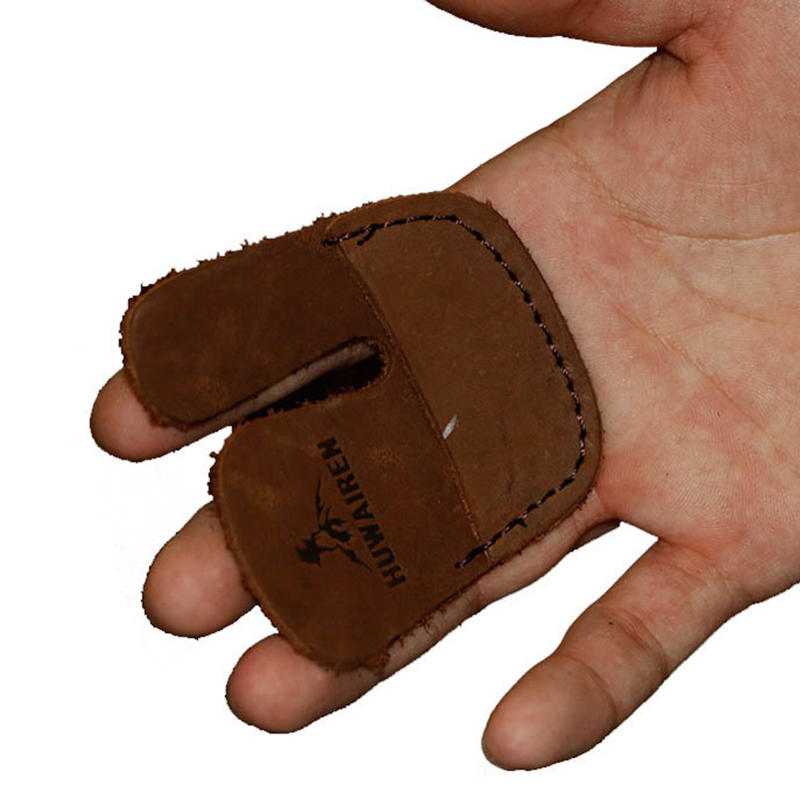 Cowhide Leather Finger Tab Archery Traditional Mini Finger Protection Right Left Hand 