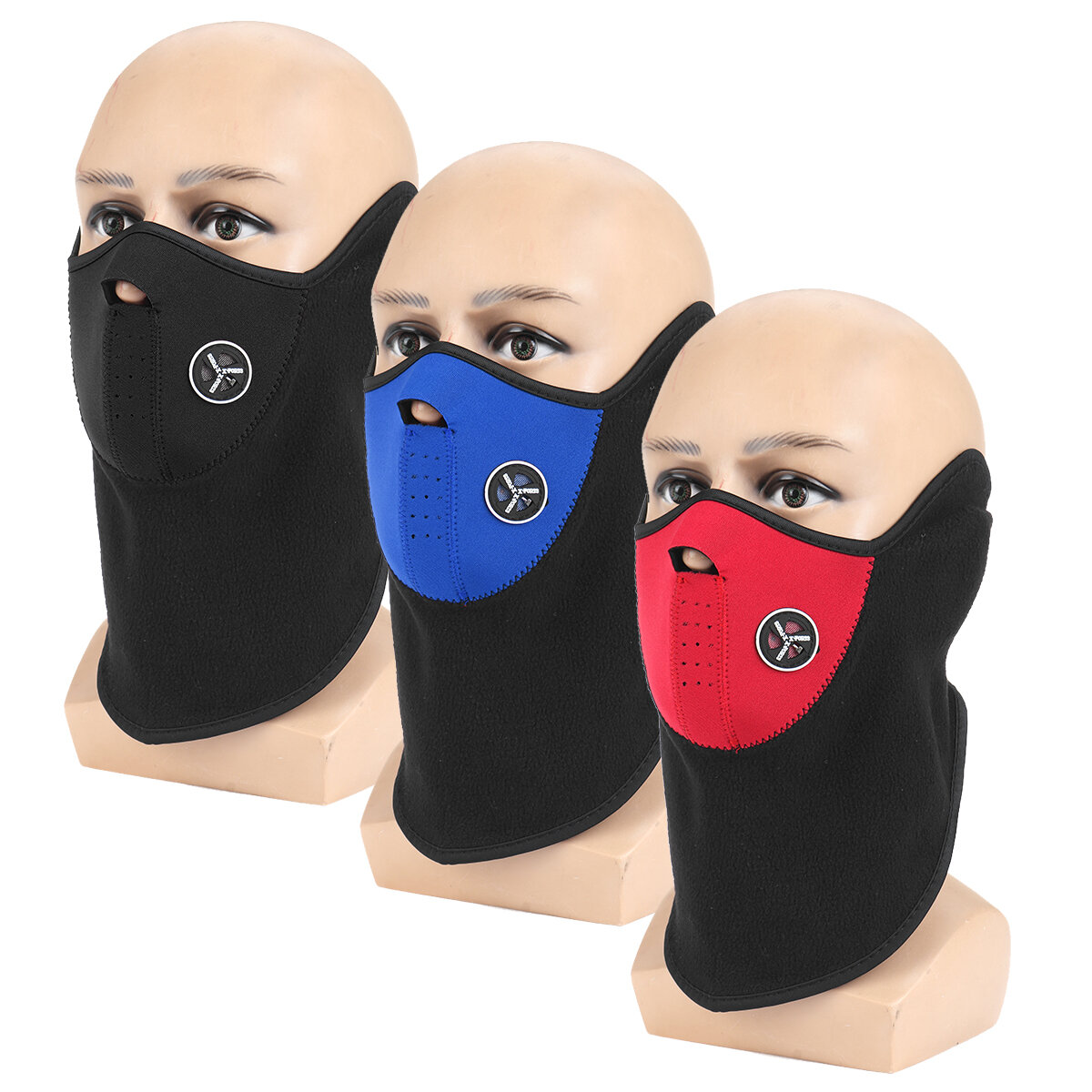 ki: Zimowa maska na pół twarzy w 3 kolorach, wiatroodporna z grubej tkaniny na kark, idealna do narciarstwa, kolarstwa i innych sportów zimowych na świeżym powietrzu.