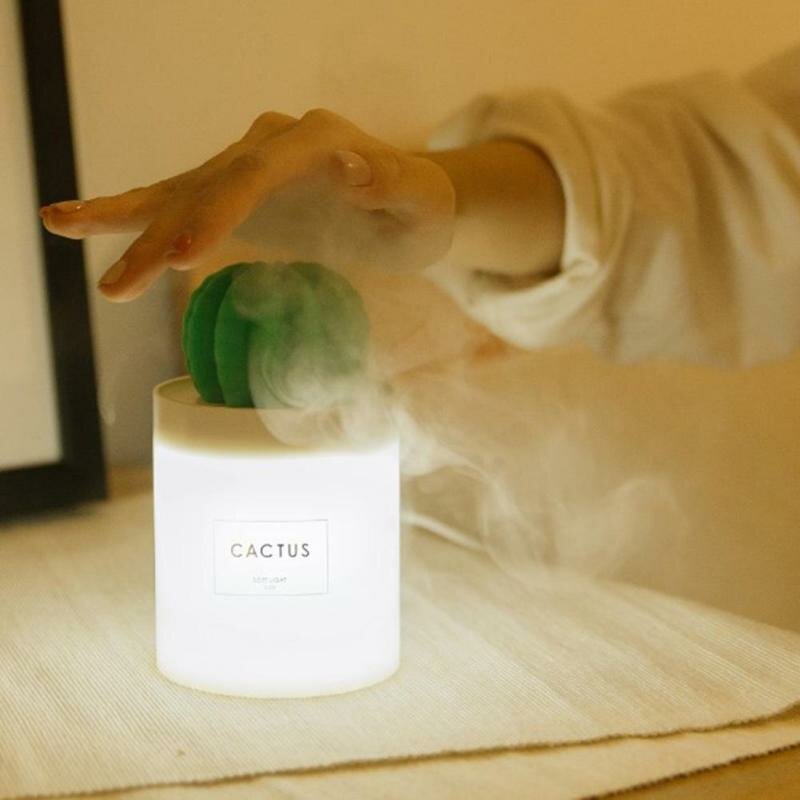 SOTHING 306B 280ML Cactus USB Mini Humidifier Ultrasonic Aromatherapy Car Humidifier Air Diffuser Mist Maker for Home Office