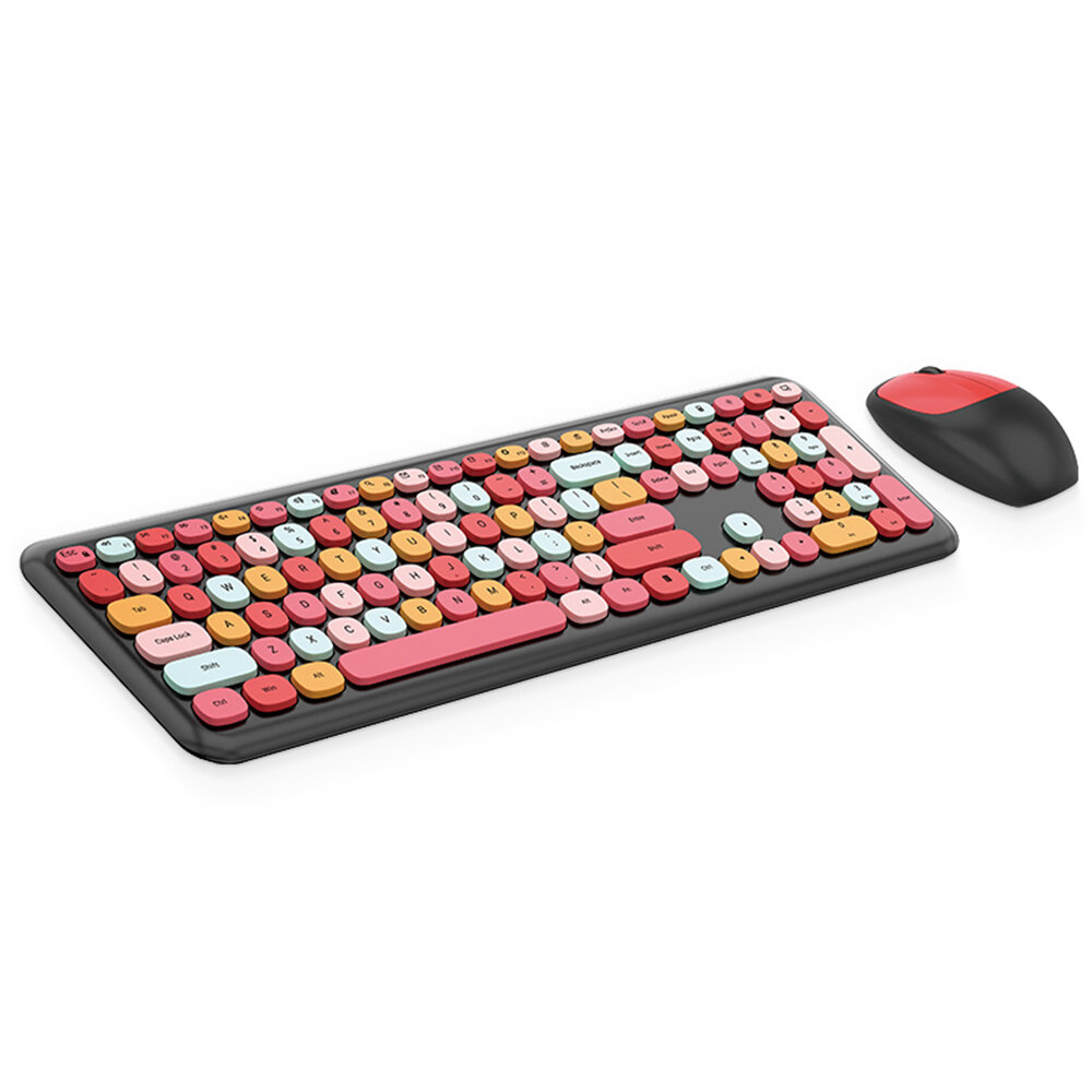 MOFii 666 draadloze toetsenbordmuisset Draadloze toetsenbordmuiscombinatie 110 toetsen Multi-color s