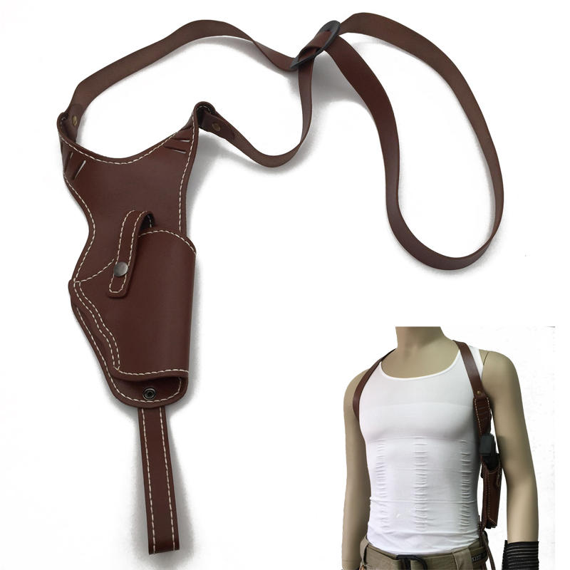 Άντρες Γυναίκες Αγελάδα γνήσιο δέρμα κυνηγητική τσάντα ώμου CS με κρυφό όπλο χολστερ δεξιά χέρι