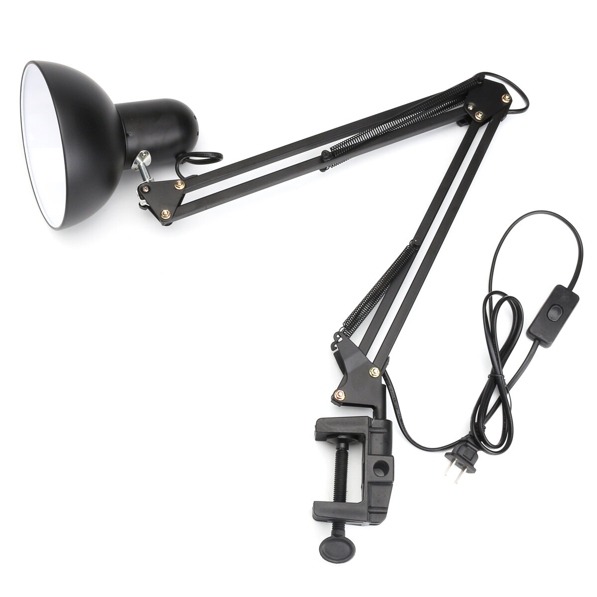 Flexibele Swing Arm Clamp Mount Lamp Zwart Verstelbare Office Studio Thuis Tafel Bureau LED Licht De