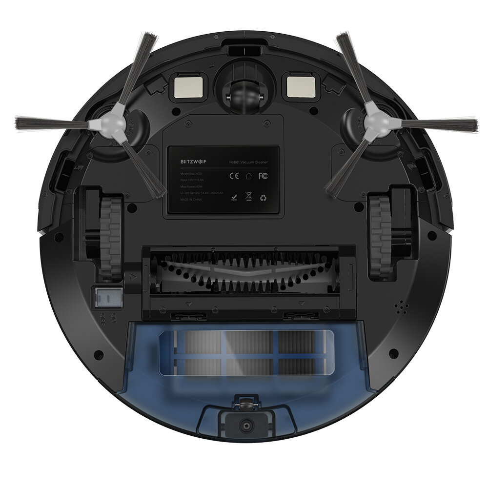 BlitzWolf®BW-VC3 2 in 1スマートロボット掃除機スイープモップ、1600Pa強力吸引、APPコントロール、音声コントロール、ジャイロナビゲーション、およびスマートセンサー