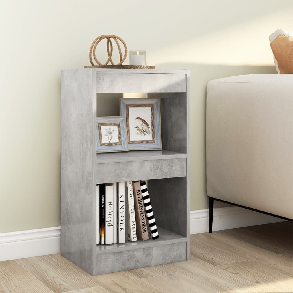 

Book Cabinet/Room Divider Concrete Gray 15.7"x11.8"x28.3