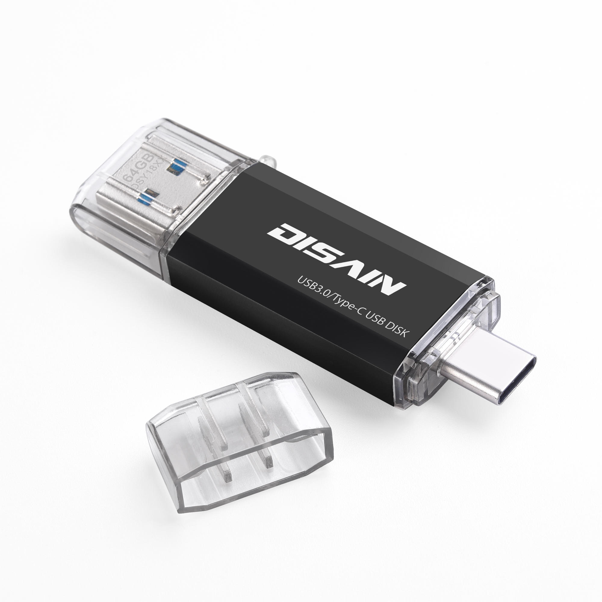DISAIN T3 Type-C / USB3.0 OTG Flash Drive Mobiele computer U-schijf voor twee?rlei gebruik 64GB 128 