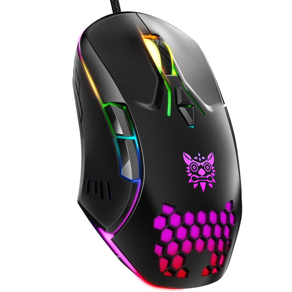 ONIKUMA CW902 Wired Gaming Mouse 6400 DPI RGB Backlight Computermuis Holle Honingraat Muizen voor Co