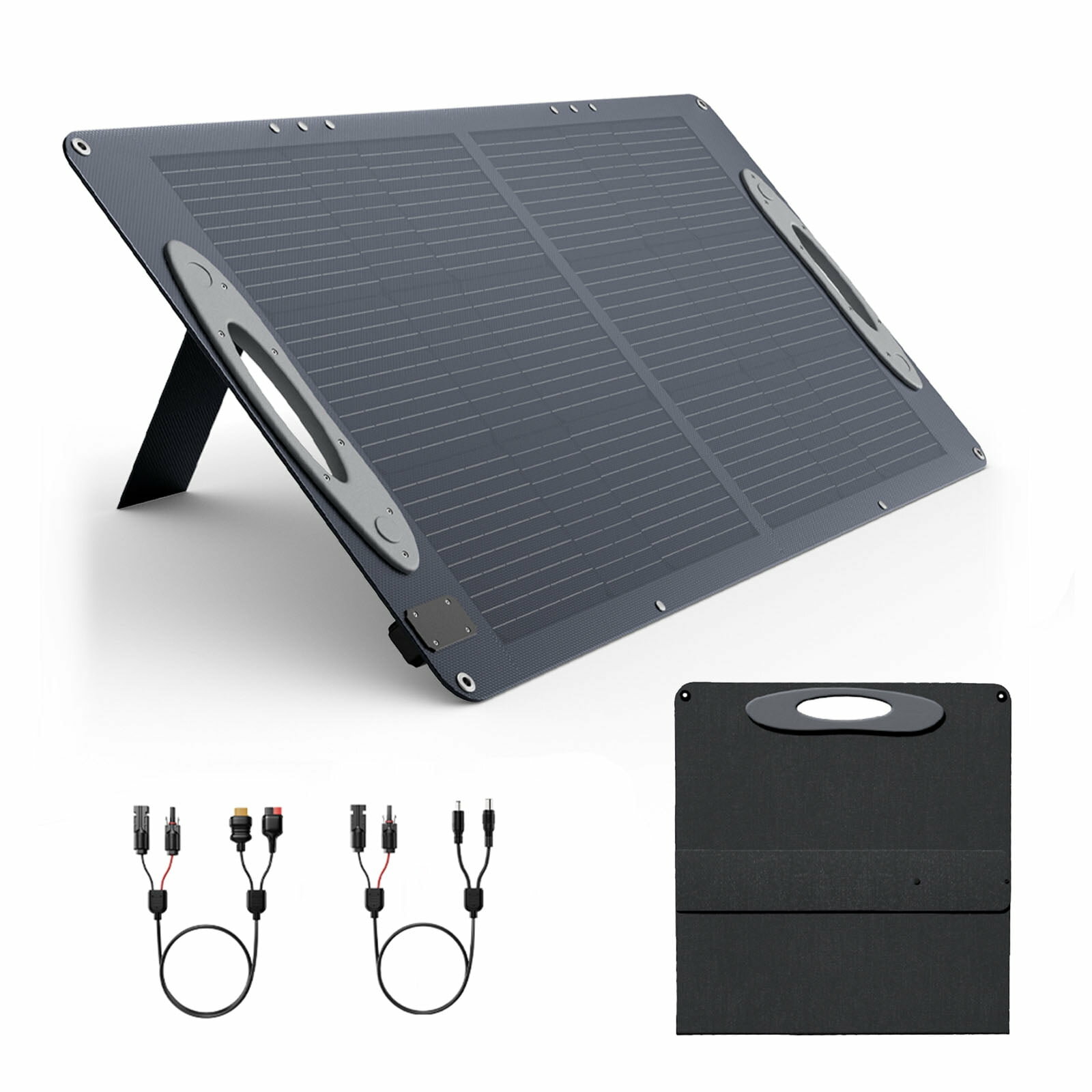 [EU Direct] VDL SC0101 100W ETFE Panel Solar 5V USB 20V DC Multi-Contact 4 Paneles Solares Multi-Salida 23.5% Eficiencia Panel Solar Plegable Portátil para Patio, RV, Campamento al Aire Libre, Emergencia por Cortes de Energía