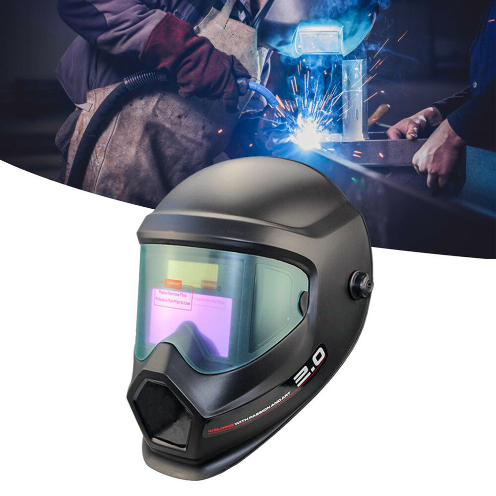 Auto Darkening Welding Mask Helmet DIN9-13 Eye Shield Protect Welder Mask Welding Lens Eyes Mask Hood for Mig TIG ARC, LEANOLOG  - buy with discount