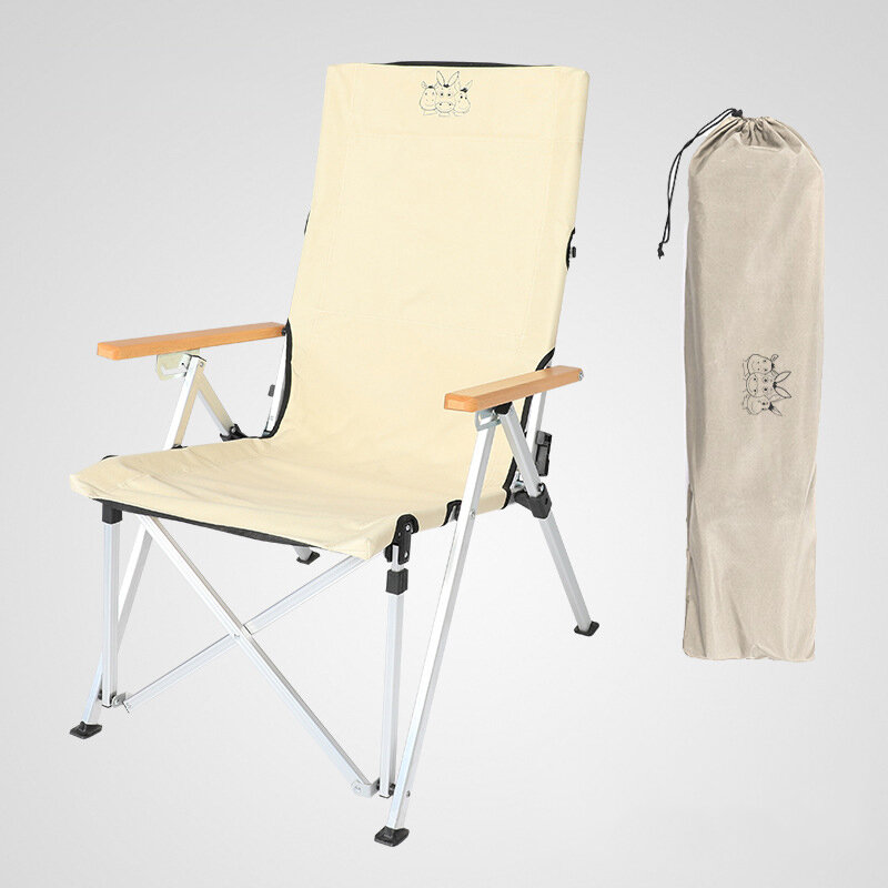 THREE DONKEYS 600D Folding Camping Chair Portable Ultralight Beach Seats Relax Moon Lounge Three Gear Adjustable Fishing Stools Max Load 140kg