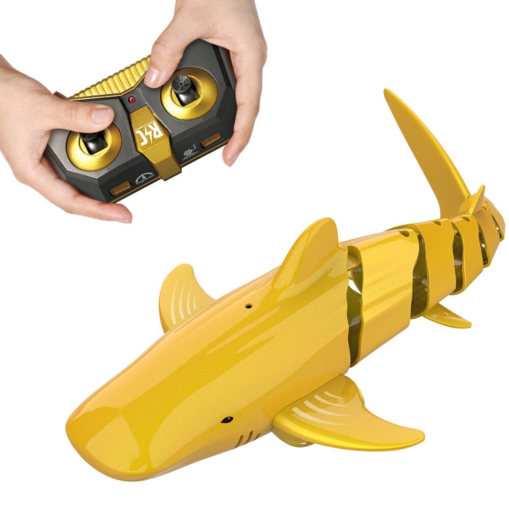 JY10 2.4Ghz RC Golden Shark Boat Robot Radio Simulation Waterproof Electronic Remote Control Swimmin