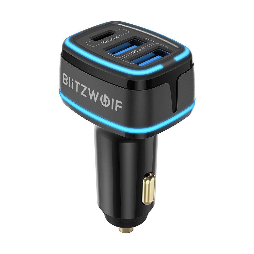

Blitzwolf® BW-SD7 80W 3-Port USB PD Car Charger Adapter 20W USB-C PD QC4.0 Dual 30W QC3.0 Support AFC FCP SCP PPS Fast C