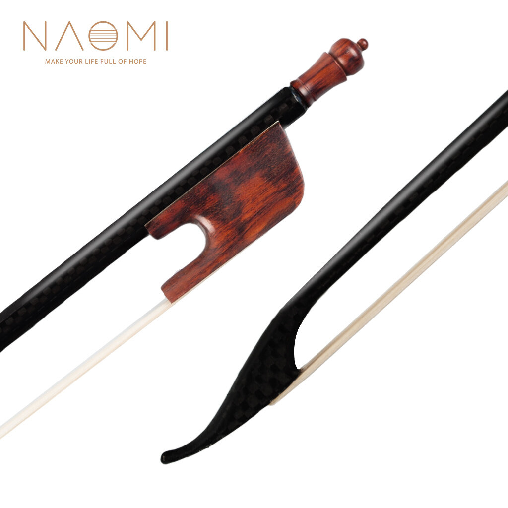 

NAOMI 4/4 Snakewood Violin Bow For 4/4 Violin Ebony Frog W/ Mongolia Horse Hair Violin Parts