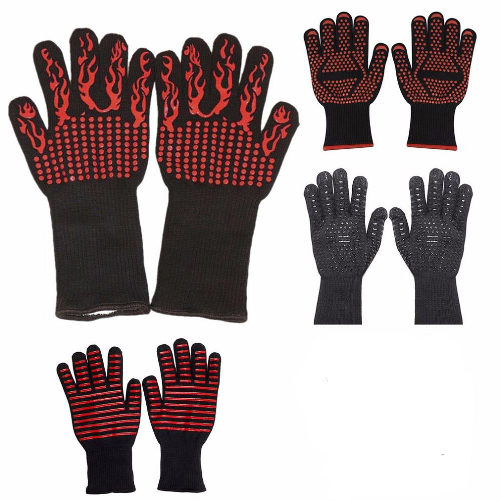 Handschoenen voor magnetronoven Hittebestendige antislip ovenwanten Warmte-isolatie Keuken Koken Gri