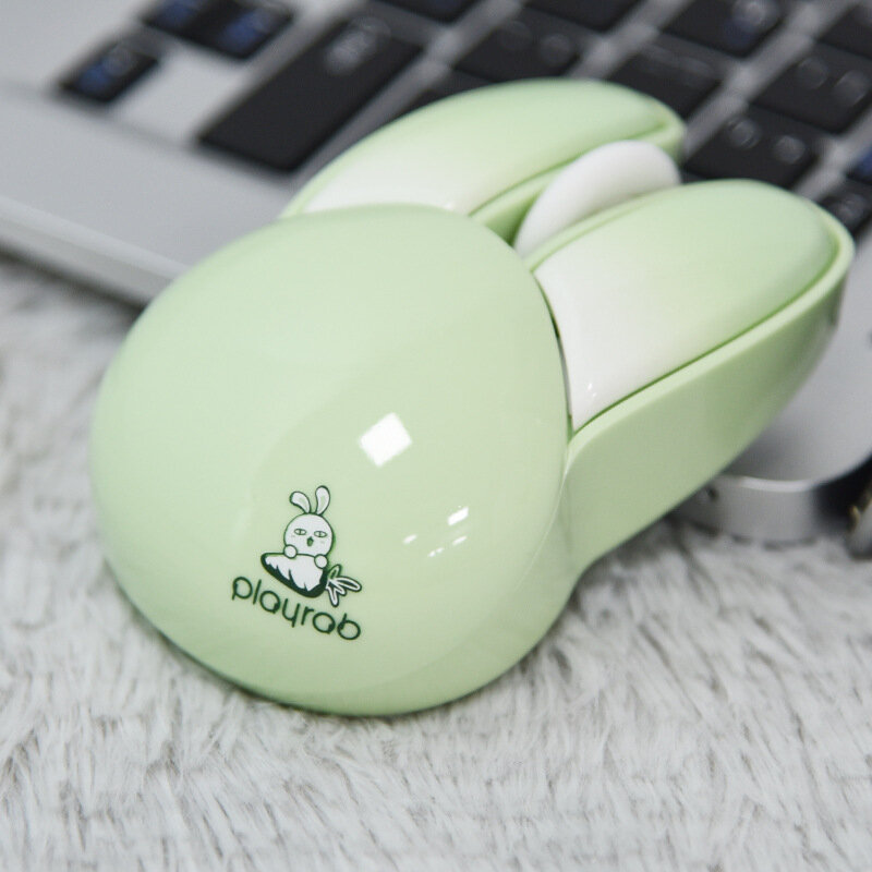 MOFii M6 2.4G Wireless Mouse Mute Button Pippi Rabbit Silent Mice for Cute Girl Office Laptop PC