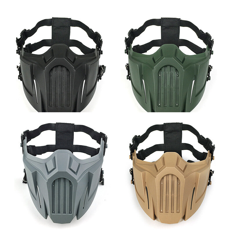 Anti-stof Ademend CS-masker Veiligheid Beschermend Tactisch halfgelaatsmasker Verstelbare elastische