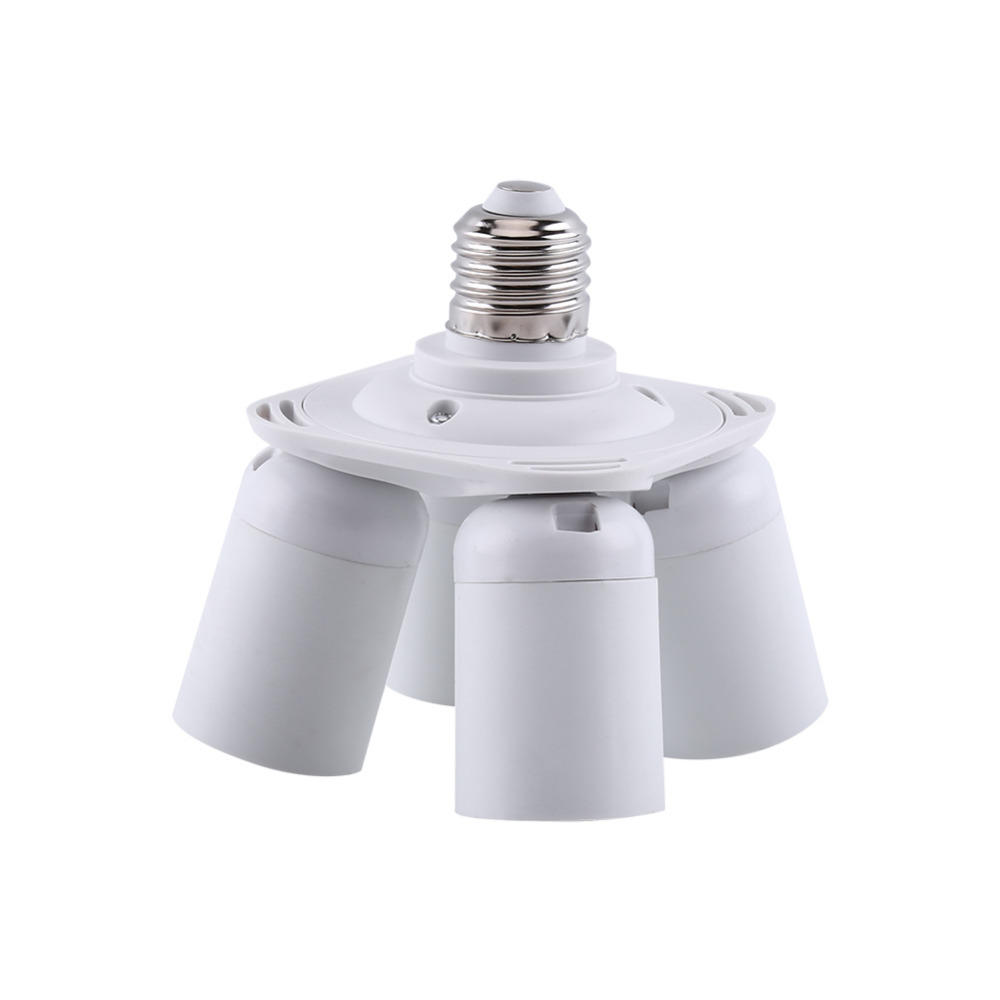 4 In 1 E27 To E27 Base Light Lamp Bulb Adapter HolderSplitter Socket AC100-240V