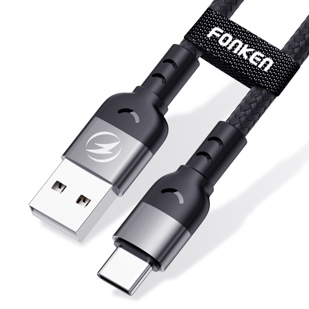 FONKEN 3A Snel opladen USB-naar-USB-C-kabel Snel opladen Datatransmissiekabel 1 m/2 m lang Voor Sams