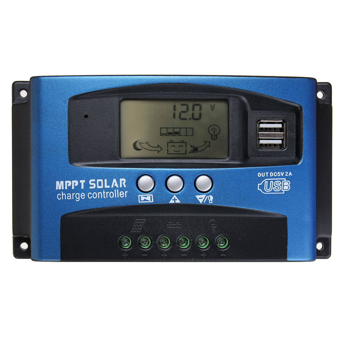 30/40/50/60 / 100A MPPT Controlador solar LCD Painel solar USB duplo de precisão do controlador de carga solar Regulador