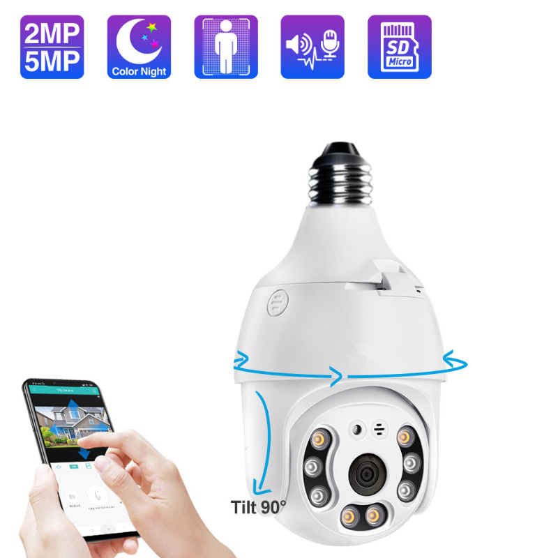 EXQ05-5MP IP Camera WiFi Wireless Auto Tracking Baby Monitor 5MP Night Vision PTZ Waterproof Speed D