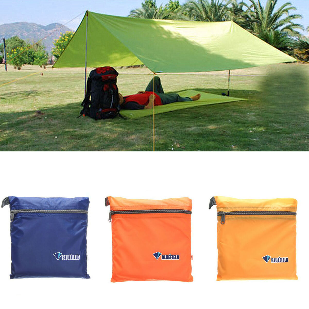 IPRee™ 250x150CM Portable Camping Tent Sunshade Outdoor Waterproof Shelter Canopy Tentage
