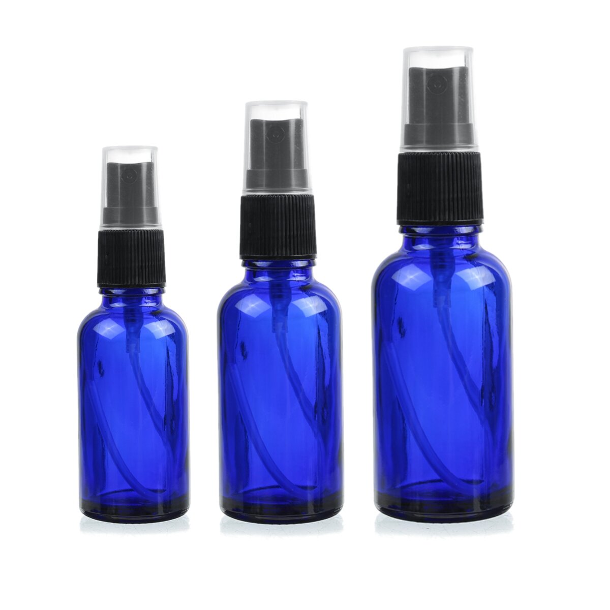 30 ml / 50 ml / 100 ml blauwe glazen fles sproeier draagbare etherische oli?n parfum container