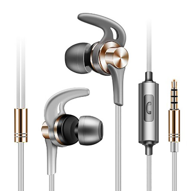 Bakeey J02 Metal In-ear Wired Headphone Horn HiFi Music Heavy Bass Stereo Sound Headset Sports Running Earphones with Mi
