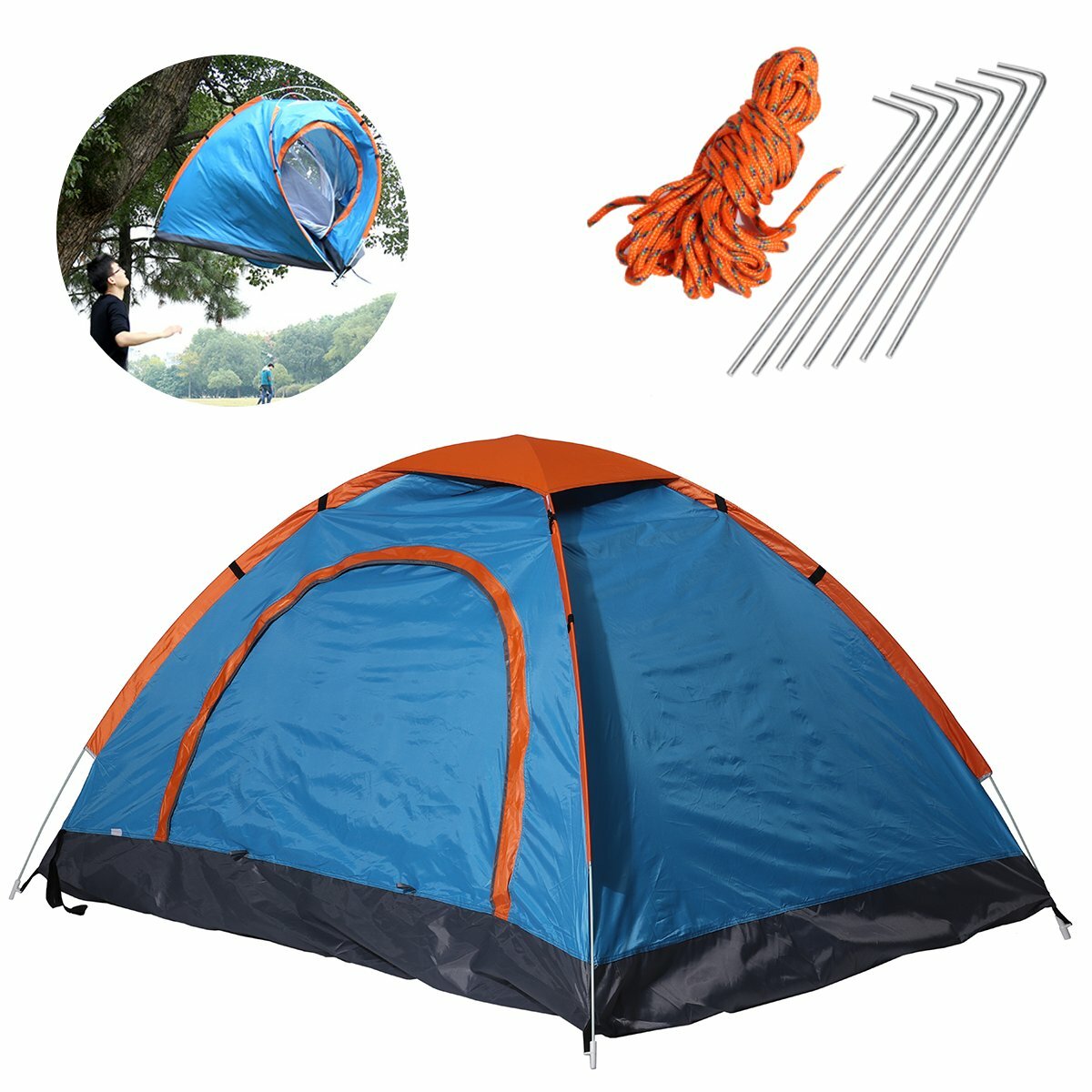 Faltbares wasserdichtes ultraleichtes Campingzelt für 2 Personen mit Sonnenschutzdach, ideal für Outdoor-Reisen und Wandern