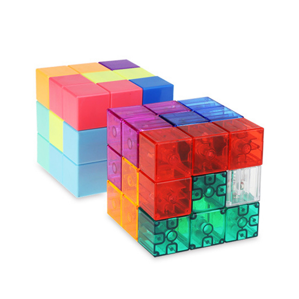 Cube Luban Cube Magnetic Building Blocks Tetris Three-dimensional Intelligence Children's Educationa