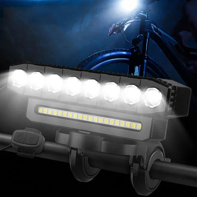 Imagen de Cansses 3 en 1 4000mAh Batería Luz frontal de bicicleta con 6 modos de iluminación Carga rápida USB Banco de energía imp