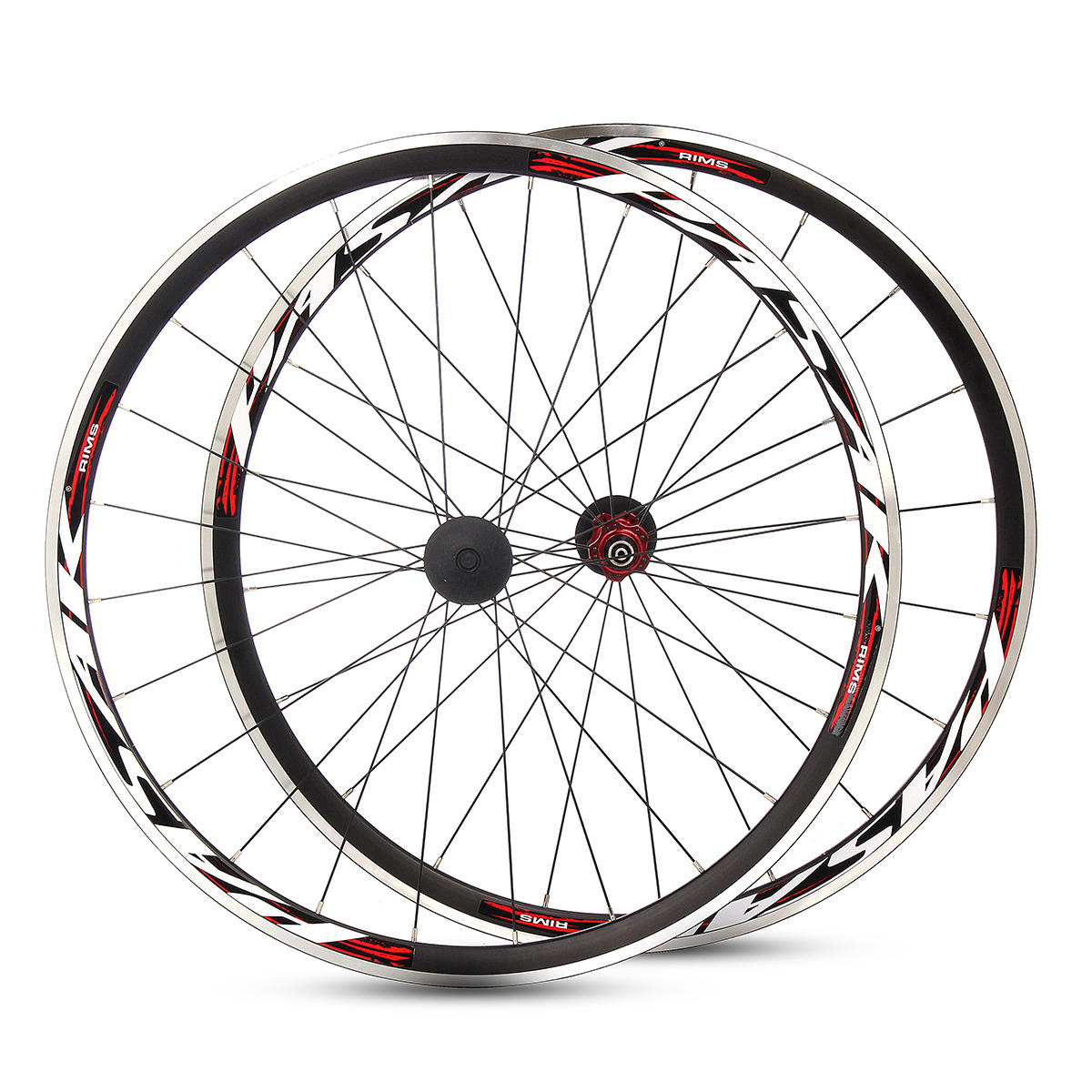700C Ultralight Road Bicycle Wheel Front Rear Wheelset Aluminum Rim C/V Brake 