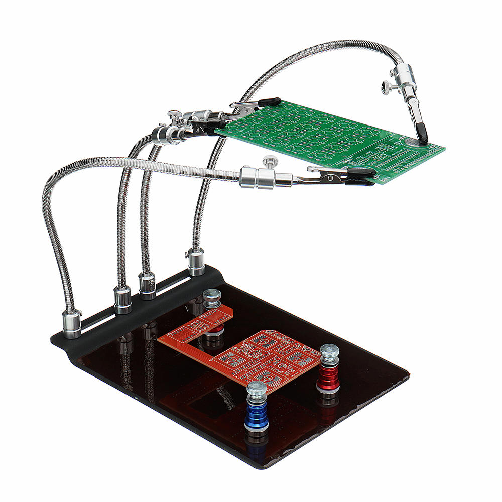 YP-004 PCB Fixture Base Arms Soldering Station Helping Hands with Universal 4 Flexible Arms