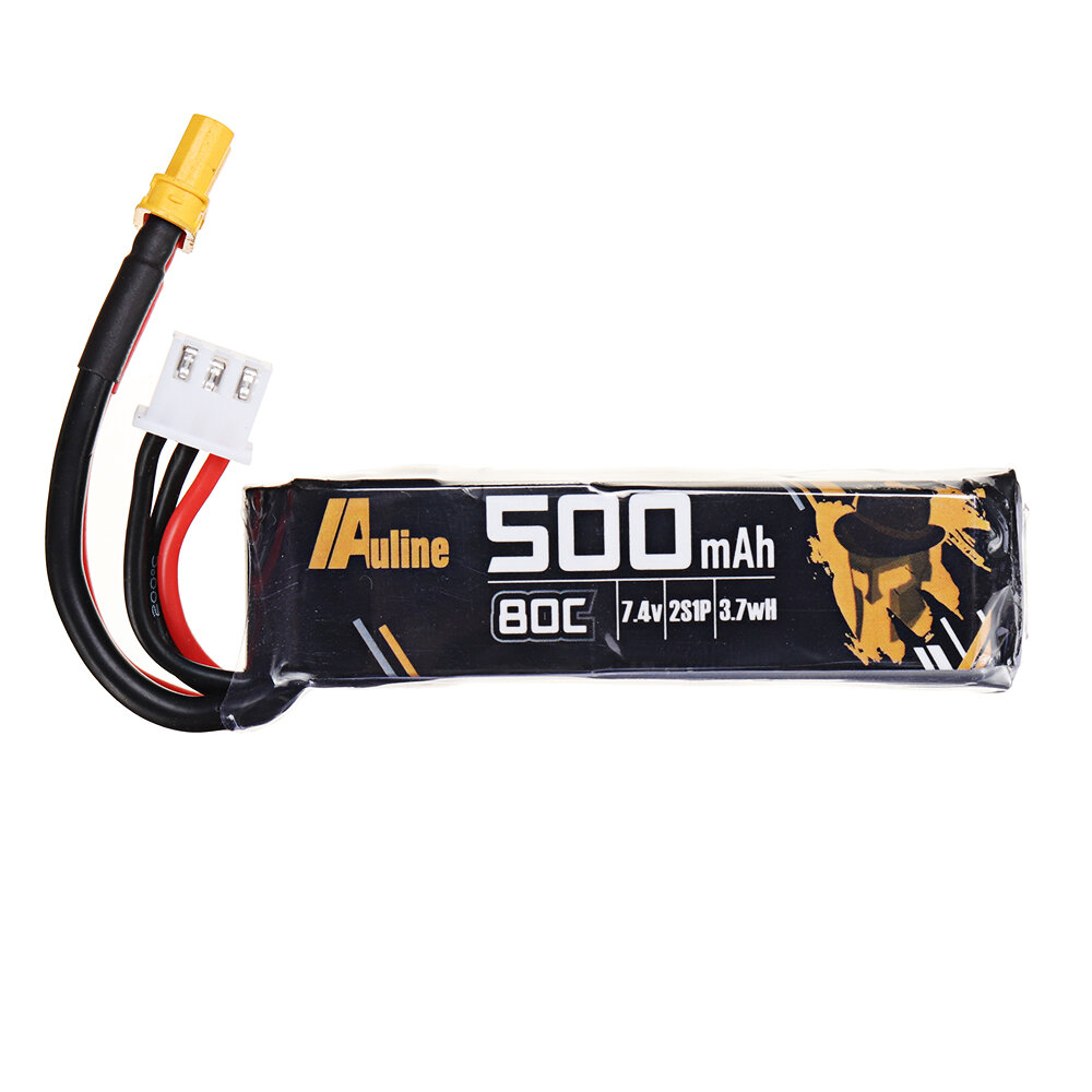 2PCS Auline 11.1V 500mAh 80C 3S XT30 Plug Lipo Battery for Toothpick Whoop