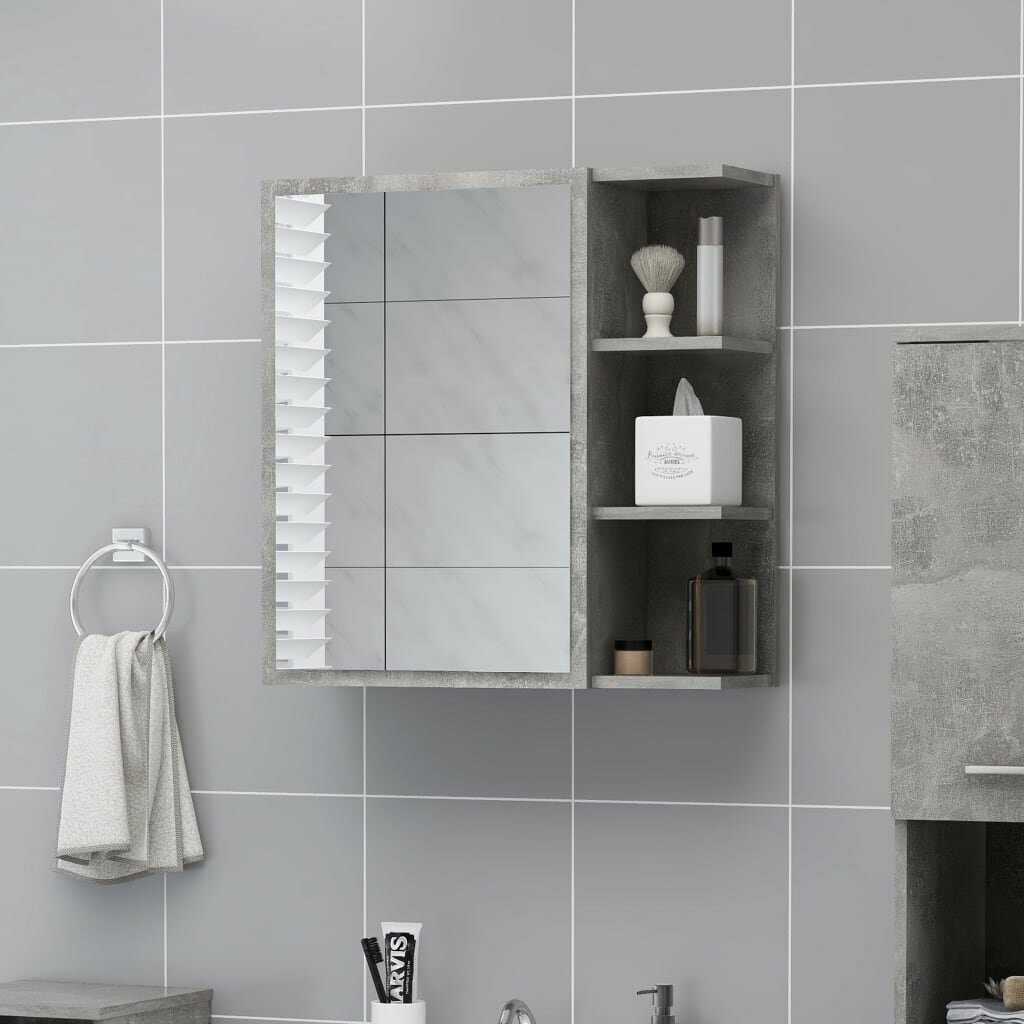 Bathroom Mirror Cabinet Concrete Gray 24.6