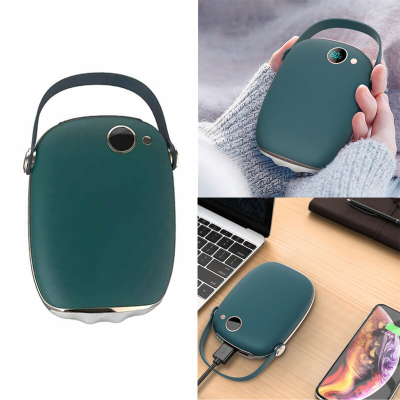 IPRee® 10000mAh 2-in-1 Electric Hand Warmer Power Bank 3 Levels Double Sided Heating Type-C Rechargeable Portable Winter
