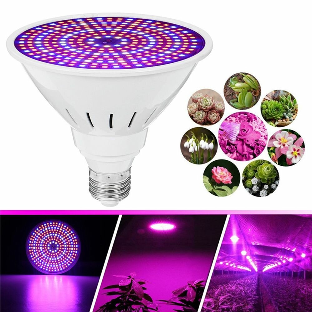 E27 30W SMD2835 LED Grow Light Full Spectrum Plant Lamp Set for Flower Seeds Greenhouse AC85-265V