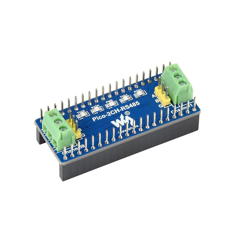 

Raspberry Pi Pico Expansion Board Dual-channel RS485 UART Communication 3.3V Convertable Board