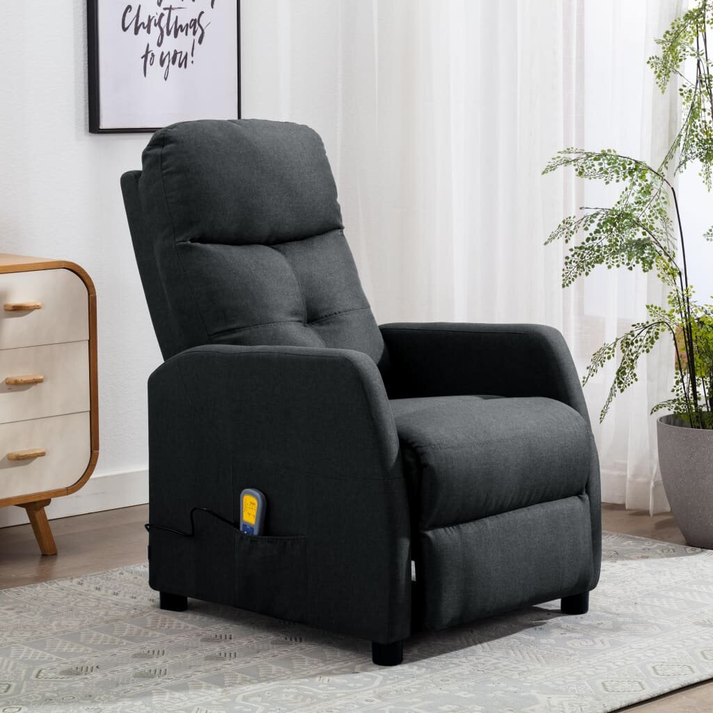 

Dark Gray Rocking Massage Chair and Recliner, Shiatsu and Rolling Massage for Body Relaxation Deep Tissue Kneading Massa