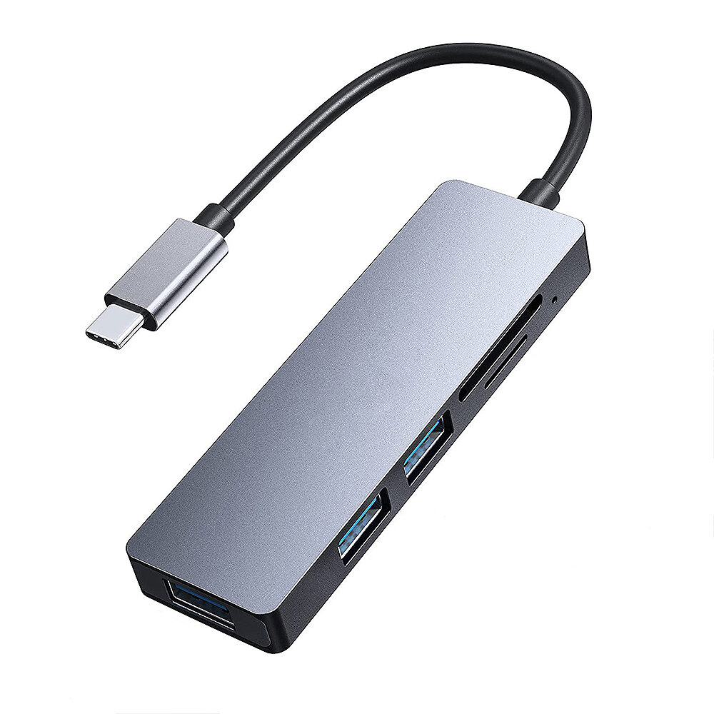 5 in 1 Type-C Dockingstation 5Gbps USB-C Hub SD/TF-kaartlezer USB3.0 2.0 PD-splitteradapter voor pc-