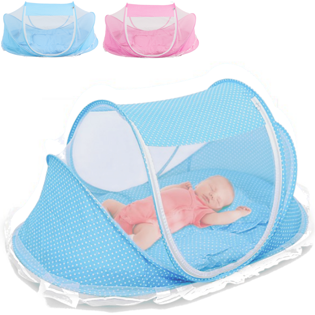 

Foldable Mosquito Net Folding Baby Travel Bed Crib Canopy Pop up Beach Mesh
